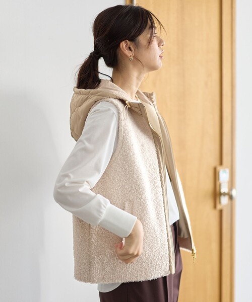 ANY（エニィ） コート アウター 「手洗い可」キルトコンビベスト