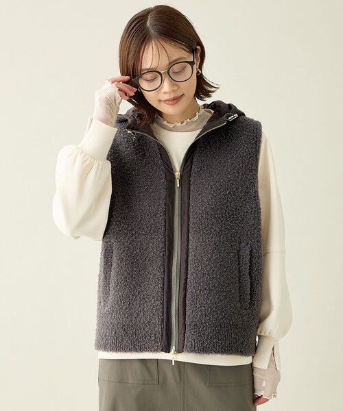 ANY（エニィ） コート アウター 「手洗い可」キルトコンビベスト