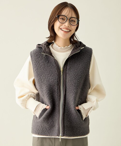 ANY（エニィ） コート アウター 「手洗い可」キルトコンビベスト