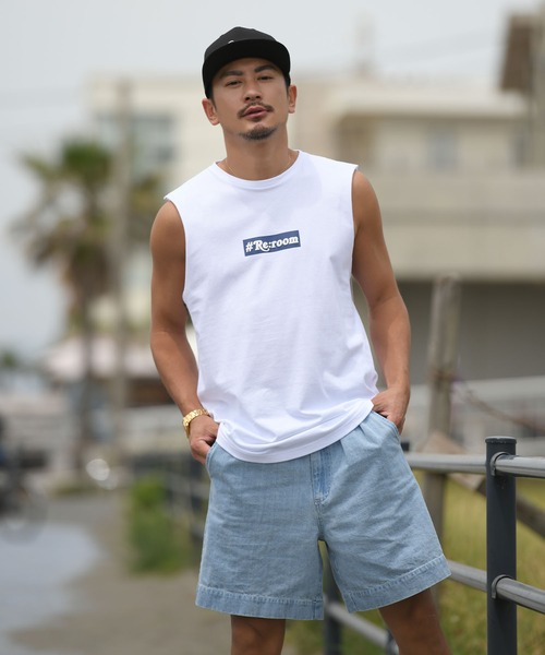 「#Re:room」 ノースリーブトップス SMALL ベージュ メンズ_画像2