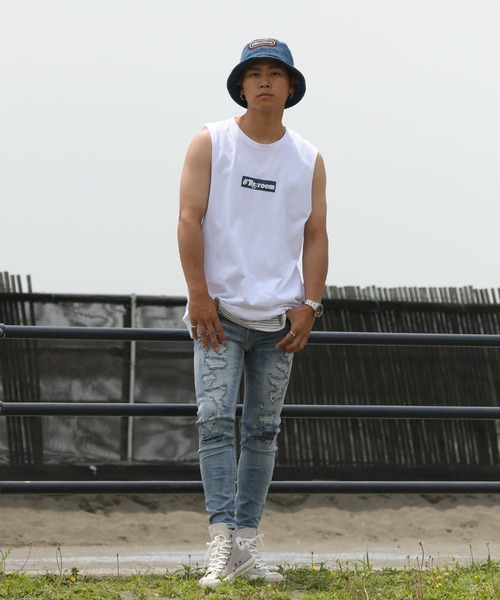 「#Re:room」 ノースリーブトップス SMALL ベージュ メンズ_画像4