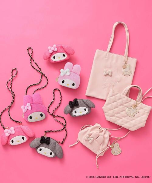 sanrio（サンリオ） ポーチ 「マイメロディ」フェイス型キラキラシェル