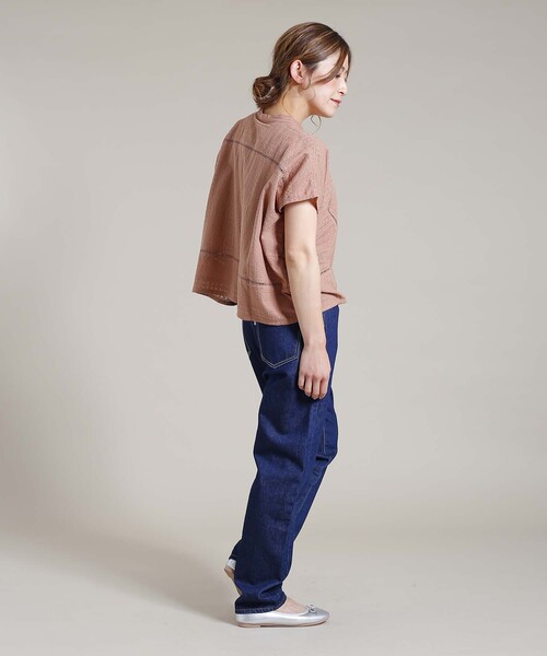 「Kelen」 半袖ブラウス S ピンクベージュ レディース_画像2