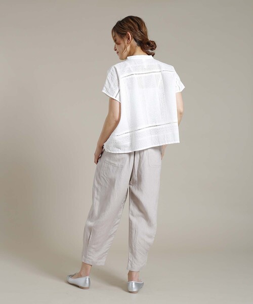 「Kelen」 半袖ブラウス S ピンクベージュ レディース_画像4