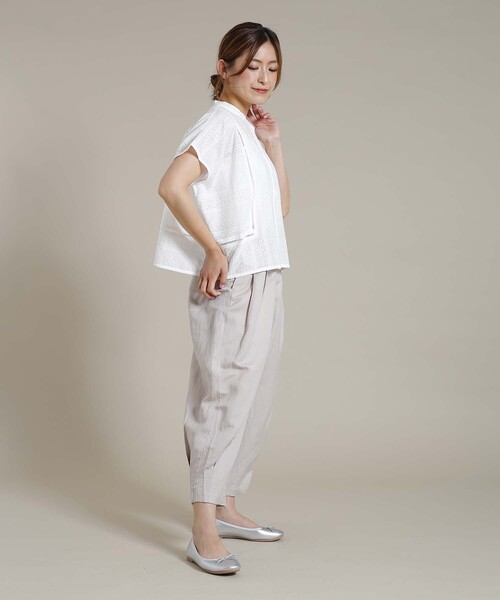 「Kelen」 半袖ブラウス S ピンクベージュ レディース_画像5