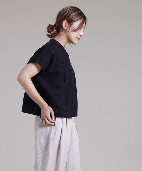 「Kelen」 半袖ブラウス S ピンクベージュ レディース_画像6