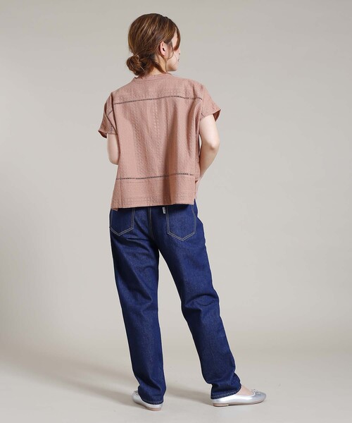 「Kelen」 半袖ブラウス S ピンクベージュ レディース_画像8
