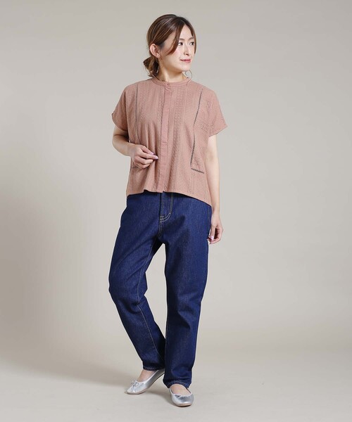 「Kelen」 半袖ブラウス S ピンクベージュ レディース_画像9