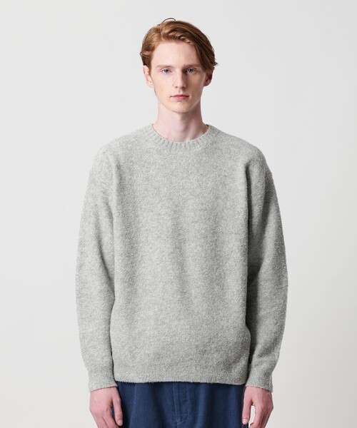 BEAUTY&YOUTH クルーネックニットセーター BEAUTY＆YOUTH UNITED ARROWS セーター ニット クリンプ コットン