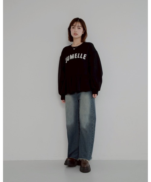 トレーナー スウェット 「売り上げ枚数2500枚突破」jm peplum sweat レディース