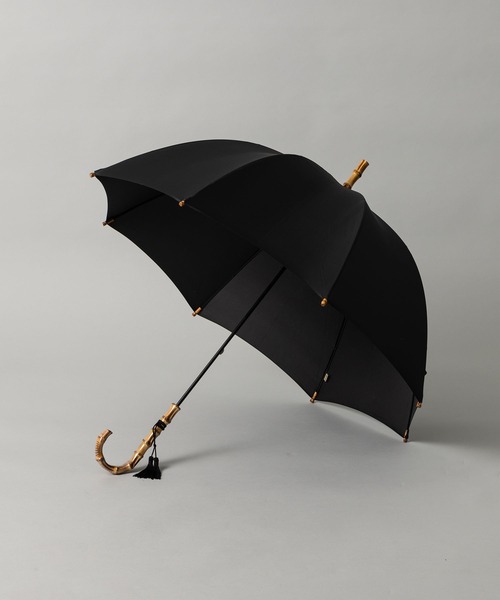 傘 「日本製」ドーム型バンブー長傘 黒 レディース : ZOZOTOWN Yahoo