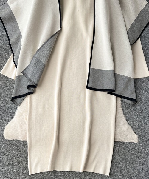 「SMILE ORCHID」 ニットワンピース FREE アイボリー レディース_画像3