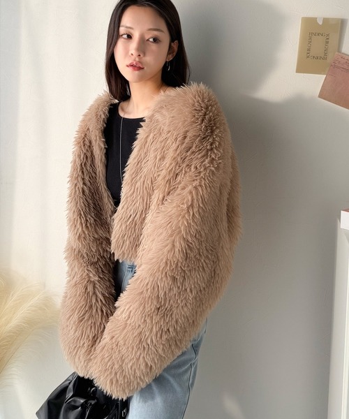 classicalelf（クラシカルエルフ） ノーカラーコート コート 「AYA