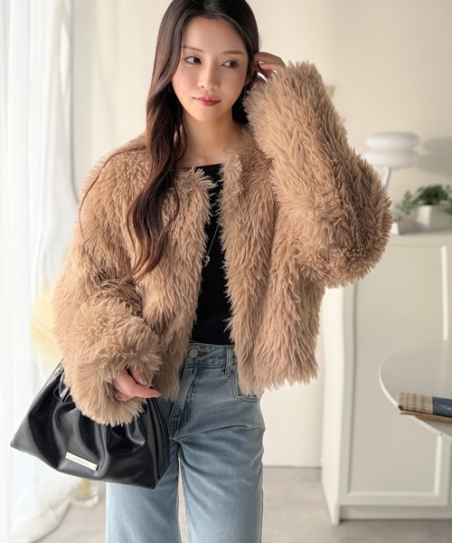 classicalelf（クラシカルエルフ） ノーカラーコート コート 「AYA