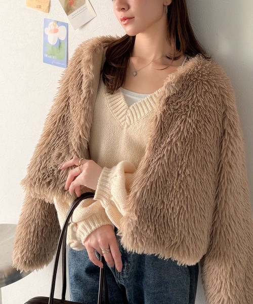 classicalelf（クラシカルエルフ） ノーカラーコート コート 「AYA