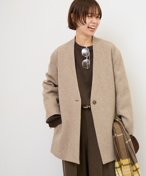 新品 ☆ 尾州ウールシャギーミドルコート　ジャーナルスタンダードレリューム JOURNAL STANDARD relume（ジャーナルスタンダード レリューム）の