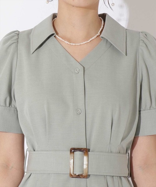 「SWINGLE」 半袖ワンピース MEDIUM ラベンダー レディース_画像6