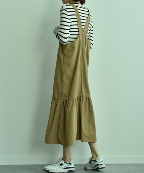 「INTERPLANET」 ノースリーブワンピース FREE ベージュ レディース_画像8