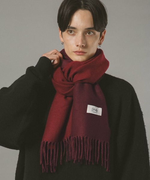 RAGEBLUE（レイジブルー） マフラー 「WASHABLE」REVERSIBLE CASHMERE