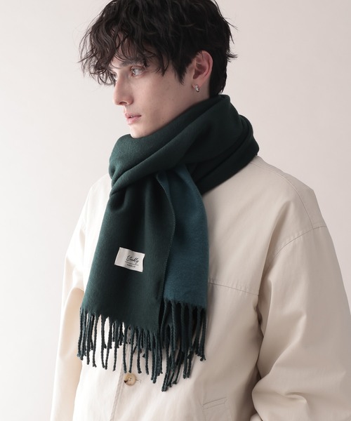 RAGEBLUE（レイジブルー） マフラー 「WASHABLE」REVERSIBLE CASHMERE