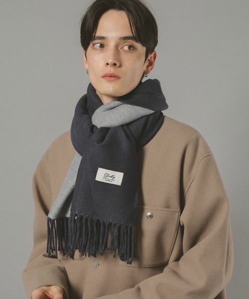 RAGEBLUE（レイジブルー） マフラー 「WASHABLE」REVERSIBLE CASHMERE