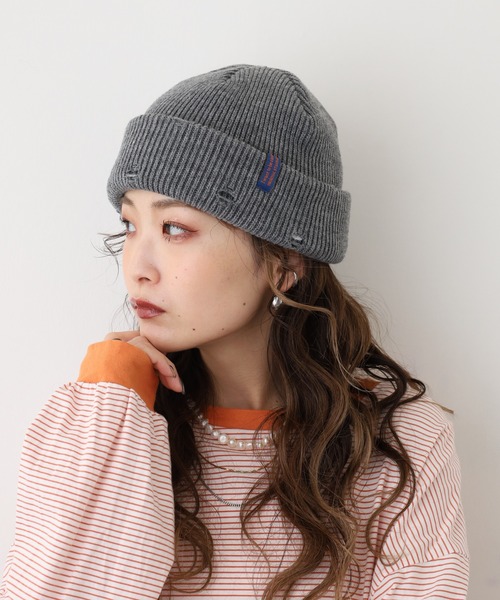 TESTIFY ニット帽 ニットキャップ ダメージウォッチ メンズ レディース