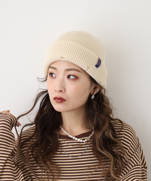TESTIFY ニット帽 ニットキャップ ダメージウォッチ メンズ レディース