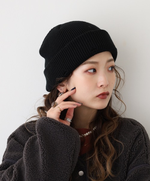 TESTIFY ニット帽 ニットキャップ ダメージウォッチ メンズ レディース