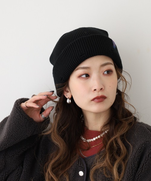 TESTIFY ニット帽 ニットキャップ ダメージウォッチ メンズ レディース