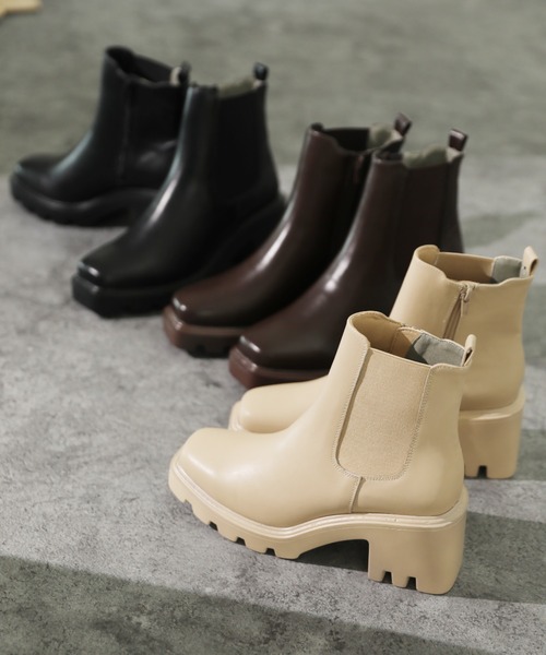 「VIVIAN」 ショートブーツ LL ブラック レディース_画像2