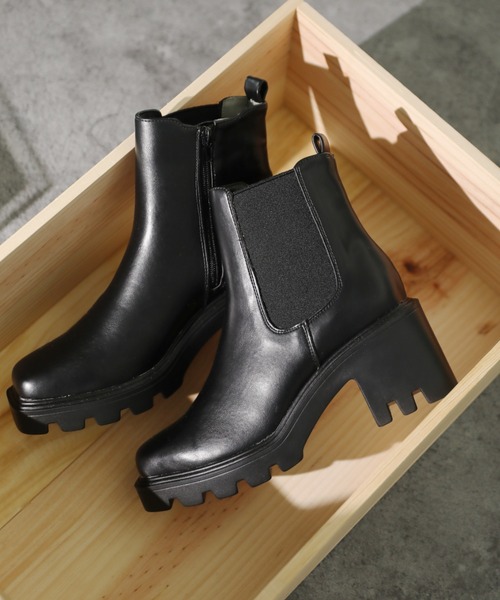「VIVIAN」 ショートブーツ LL ブラック レディース_画像9