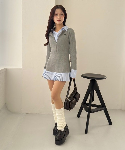 オフショルドッキングワンピース | one after another NICE CLAUP(ワン