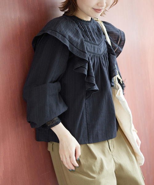 SLOBE IENA（スローブイエナ） 長袖ブラウス FREE ブラック レディース