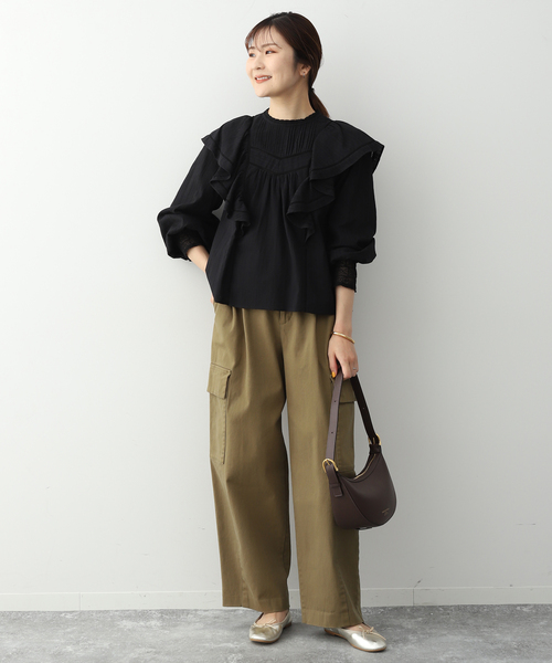 SLOBE IENA（スローブイエナ） 長袖ブラウス FREE ブラック レディース