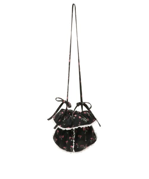 新品未使用⭐︎天使の羽鍵　がま口チェーンショルダーバッグ　ジェーンマープル　黒 merry jenny（メリージェニー） ショルダーバッグ バッグ floral