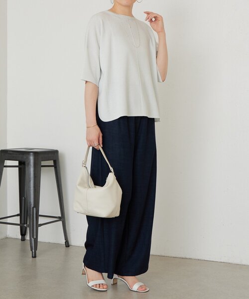 BEARDSLEY（ビアズリー） トートバッグ 「本革」フロントポケットBag BEARDSLEY ハンドバッグ ホワイト