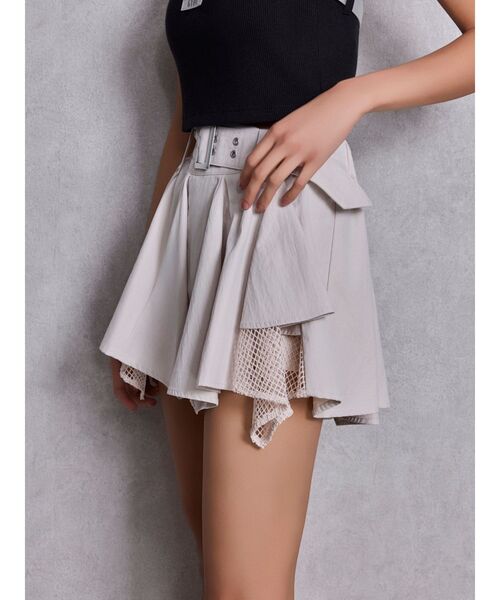 GYDA（ジェイダ） スカート HEM Symmetryメッシュスカートライク