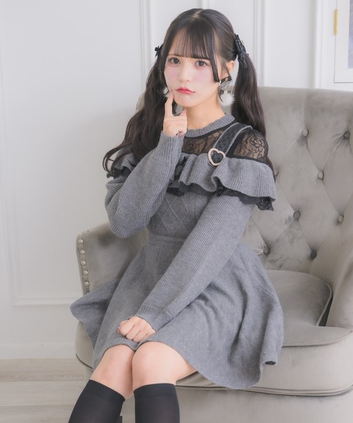 ROJITA（ロジータ） ワンピース ケーブルラメニットワンピース