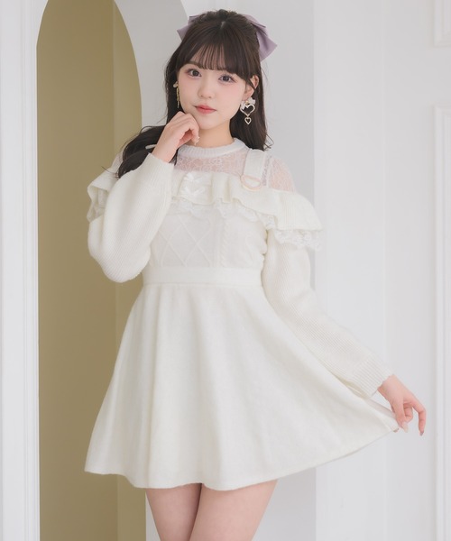 ROJITA（ロジータ） ワンピース ケーブルラメニットワンピース