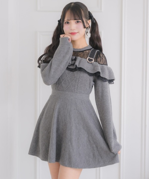 ROJITA（ロジータ） ワンピース ケーブルラメニットワンピース