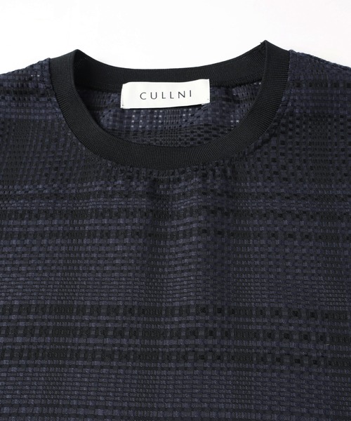 CULLNI（クルニ） tシャツ Sheer Tile Check Drawstring Short Sleeve