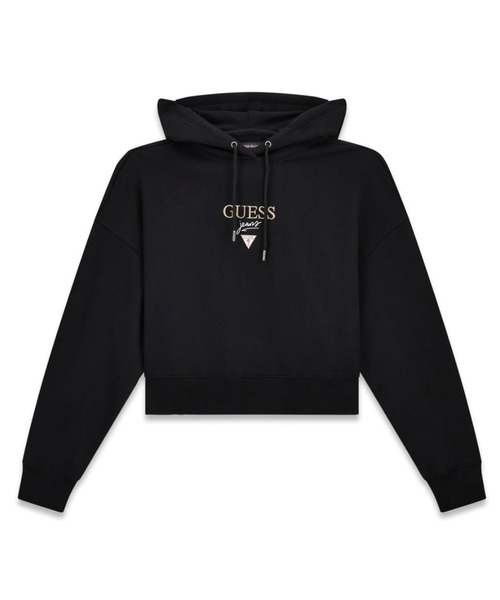 パーカー GUESS JEANS Drop Shoulder Baker Cropped Hood レディース 