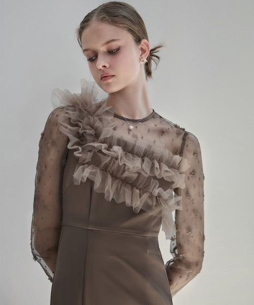 「Leja」 コンビワンピース MEDIUM ブラウン レディースの画像