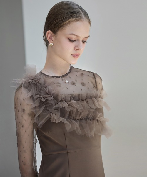 「Leja」 コンビワンピース MEDIUM ブラウン レディースの画像