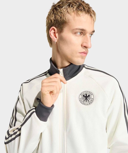 美品 adidas アディダス ドイツ代表 トラックジャケット ホワイト Ｌ adidas（アディダス） ジャージ ドイツ代表 オリジナルス トラック