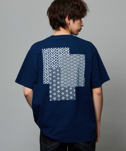 EDWIN（エドウィン） tシャツ プリントTシャツ インディゴ 半袖 メンズ