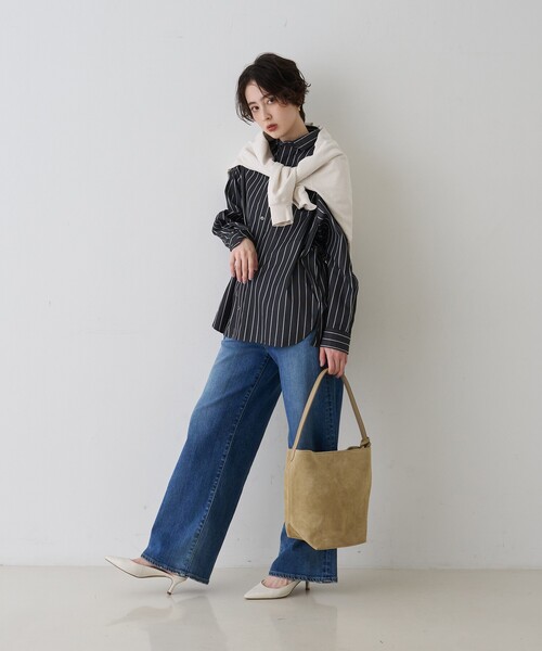 美品 ティッカ TICCA コットン スクエア ビッグ シャツ ブラウス ♪8 TICCA ティッカ コットン スクエア ビッグ シャツ tbfs-001 レディース