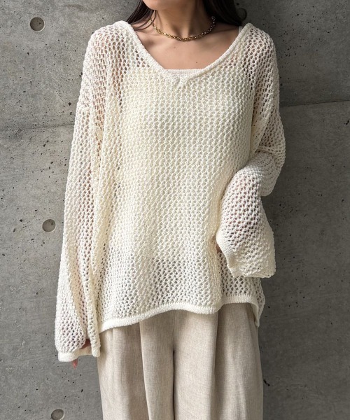 CIEL'AIR（シエルエアー） ニット セーター 「SET ITEM」MESH KNIT SET