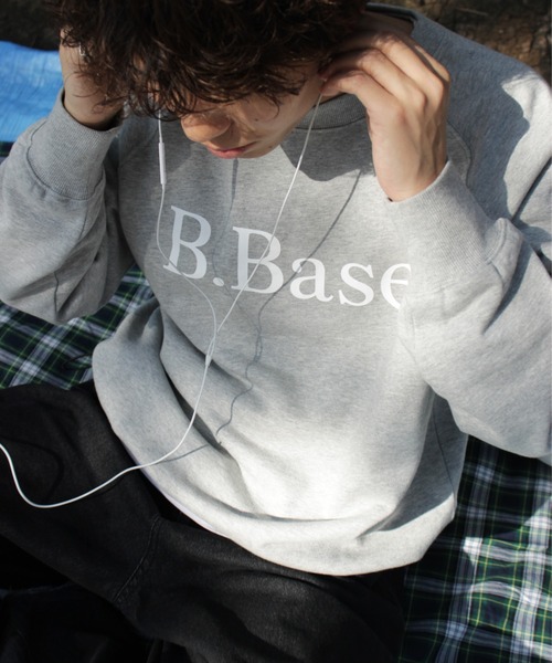 「BROKEN BASE」 スウェットカットソー LARGE スミクロ メンズ_画像5