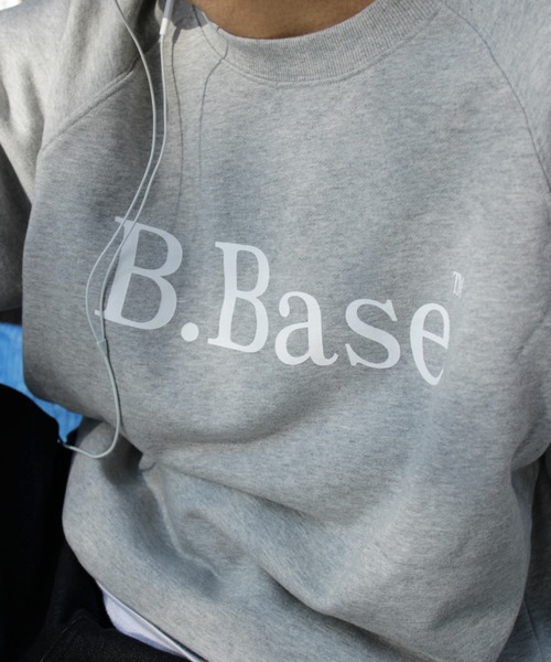 「BROKEN BASE」 スウェットカットソー LARGE スミクロ メンズ_画像8